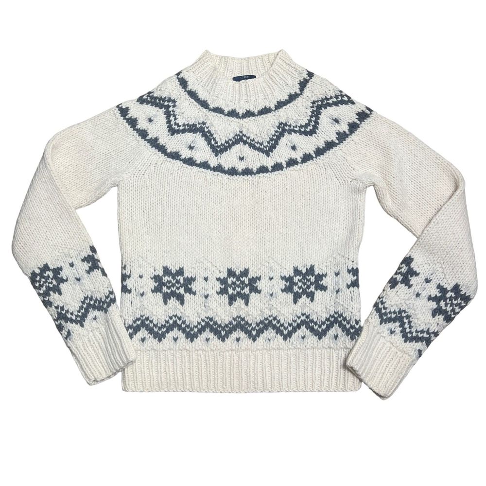 J. Crew Hand Knit Wool Cashmere Turtle Neck Sweater Womens Small